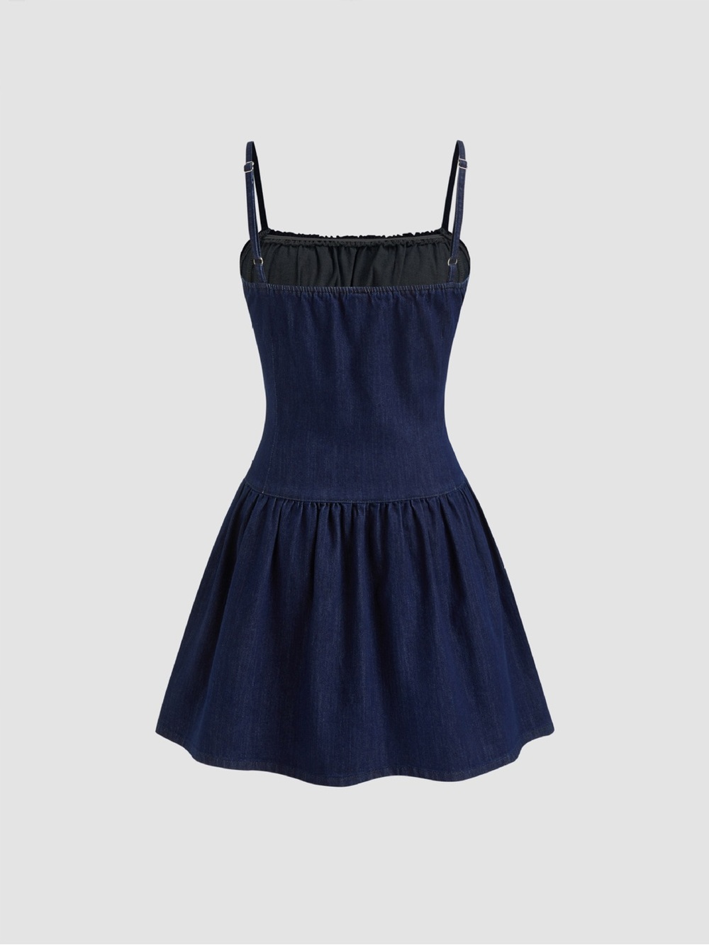Adjustable Strap Ruched Mini Dress - Picture 4 of 6